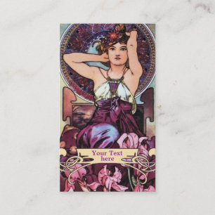 Mucha Art Nouveau - Cartões de visitas de Art Dec