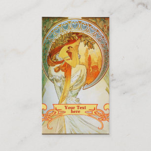 Mucha Art Nouveau - Cartões de visitas de Art Dec