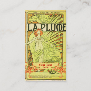 Mucha Art Nouveau - Cartões de visitas de Art Dec