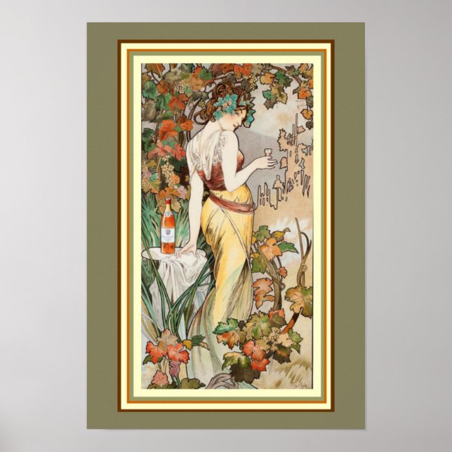 Mucha Art Nouveau Liceur Ad Poster 13 x 19 (Frente)