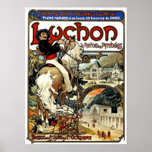 Mucha - Luchon - arte Nouveau - poster do casino