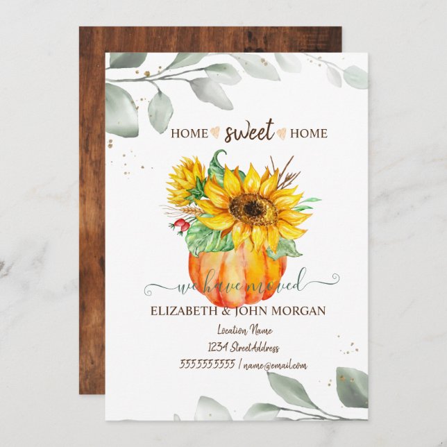 Mudámos, Abóbora, Folhas, Girassóis, Madeira (Frente/Verso)