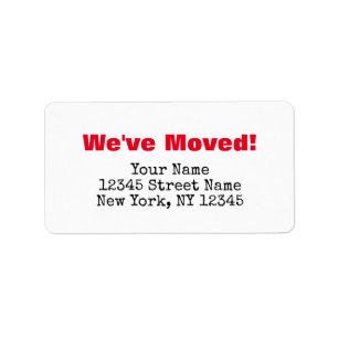 Mudamos as etiquetas de endereço para a nova casa