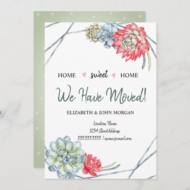 Mudamos, Deserto Cactus Red Succulents (Frente/Verso)