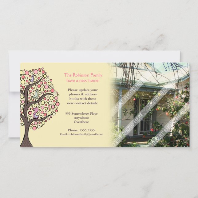 Mudamos o Cartão com fotos de notificação de casa (Frente)