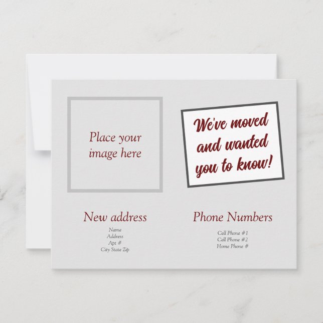 Mudamos o cartão de anúncio (Frente)