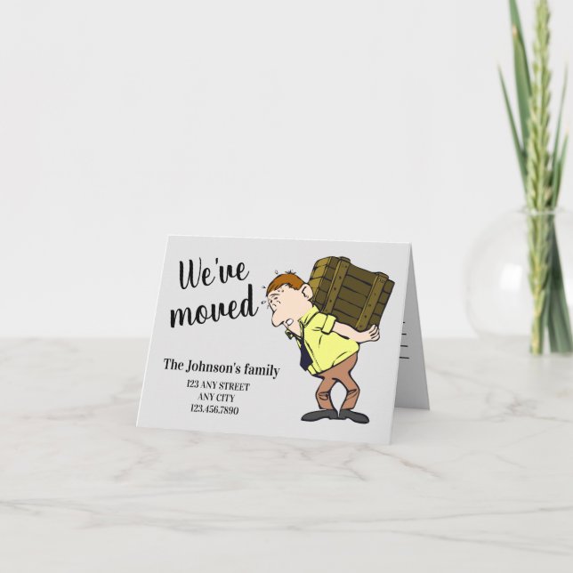 Mudamos o cartão de anúncio de endereço (Frente)