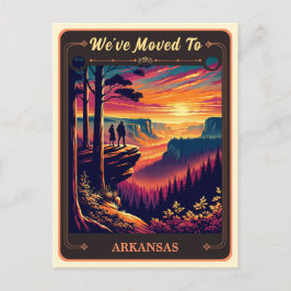 Mudamos para Arkansas | Cartão postal Vintage