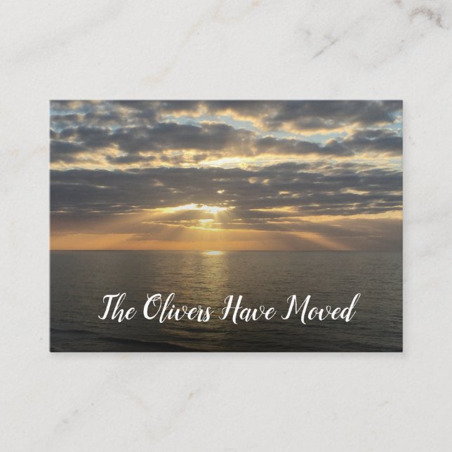 Mudamos para o Cartão de Inserção de Foto em Praia (Frente)