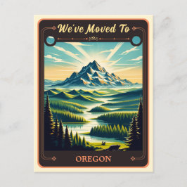 Mudamos para Oregon | Cartão postal Vintage