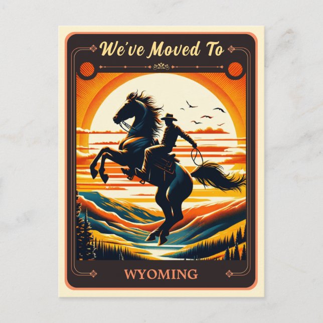 Mudamos para Wyoming | Cartão postal Vintage (Frente)