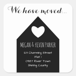 Mudança da casa na moda moderna da etiqueta   de