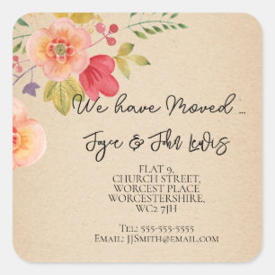 Mudança da etiqueta da etiqueta de endereço