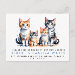 mudança de endereço anúncio de mudança de gatos