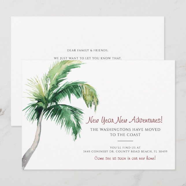Mudança de Endereço da Palmeira Anúncio de Mudança (Frente/Verso)