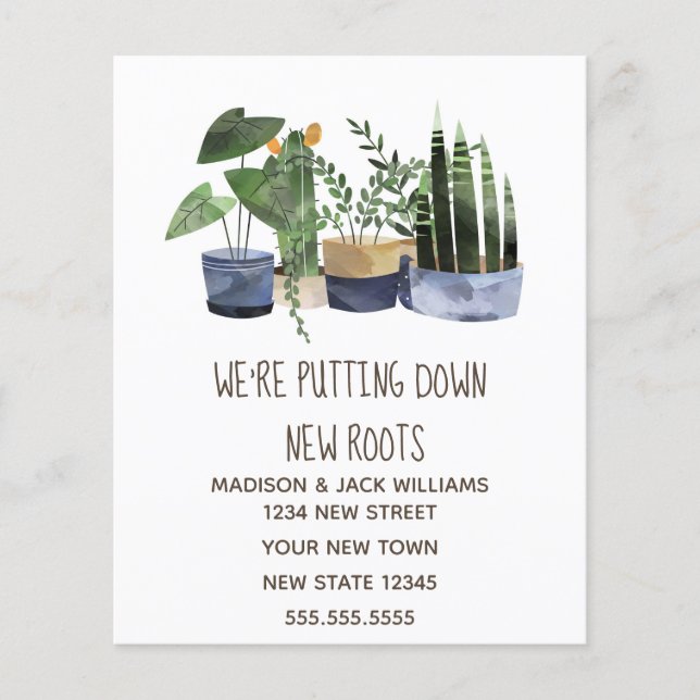 Mudança de endereço de orçamento | Anúncio de muda (Frente)