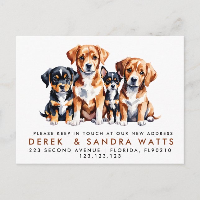 mudança de endereço que movemos cães de anúncio (Frente)