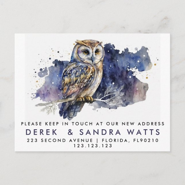 mudança de endereço que movemos o anúncio coruja (Frente)