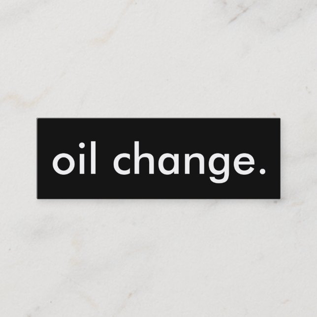 mudança de óleo. cartão de perfurador da lealdade (Frente)