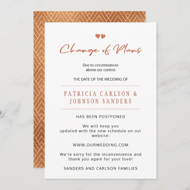 Mudança de planos adiou o anúncio do casamento (Frente/Verso)