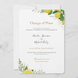 Mudança de planos adiou o convite de casamento