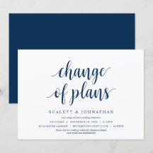 Mudança de planos, cartão de mudança de data do ca