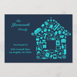 Mudança do anúncio liso do cartão de endereço