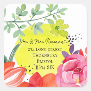 Mudança do design floral da etiqueta da etiqueta