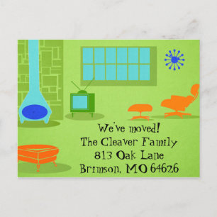 Mudança moderna do meio século do cartão de