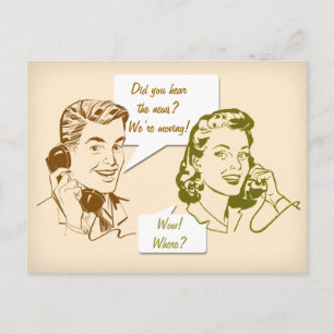 Mudança retro do telefone do cartão de endereço