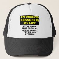 Mudanças Na Minha Vida Cômico Boné Trucker Gorro