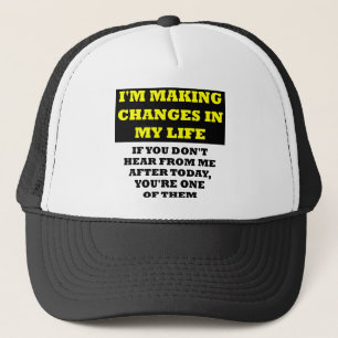 Mudanças Na Minha Vida Cômico Boné Trucker Gorro