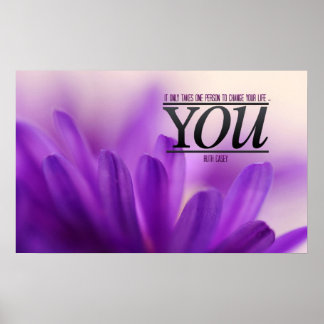 Mudar a vida do Impressão de Poster de motivação
