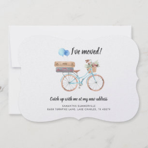 Mudei de lugar Anúncio de mudança Boho aquarela