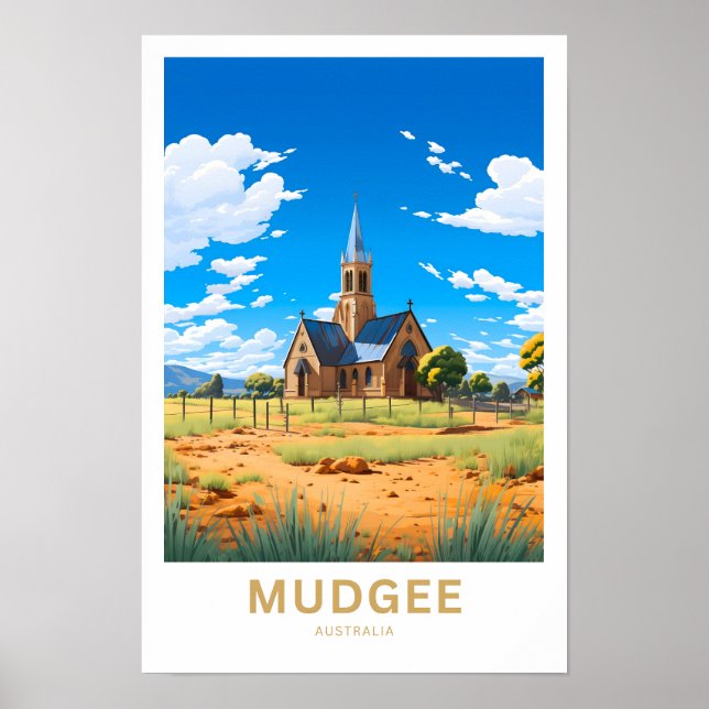 Mudgee Austrália Viagem Impressão (Frente)