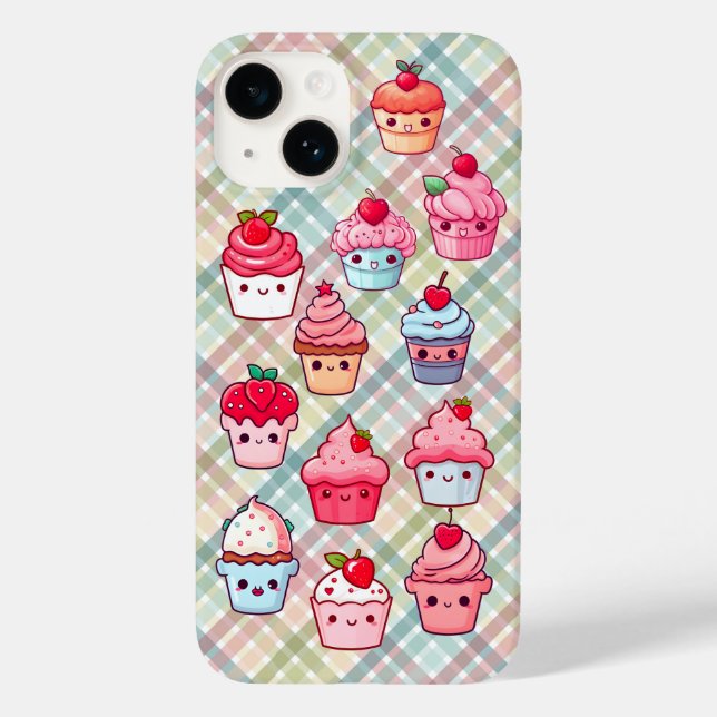 Muffin de comida de cupcake Kawaii (Verso)
