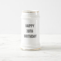 MUG ANIVERSÁRIO DE 30 ANOS CANECA DE CERVEJA FELIZ