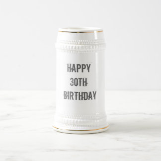 MUG ANIVERSÁRIO DE 30 ANOS CANECA DE CERVEJA FELIZ