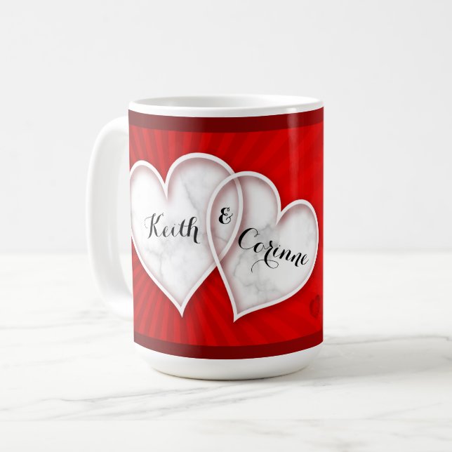Mug de Sweetheart personalizável - 15 oz. Caneca (Frente Esquerda)