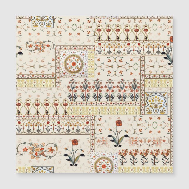 Mughal Floral Paisley: Elegância Digital Étnica. (Frente)