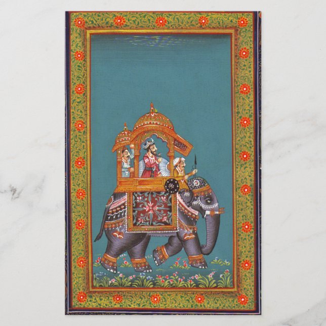Mughal Indian Islam persa elefante persa (Frente)