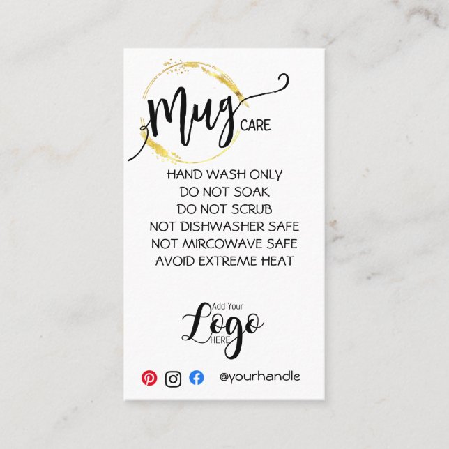 mugs de cartão de tratamento decal para pequenas e (Frente)