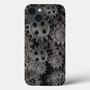 Muitas engrenagens do metal ou peças oxidadas