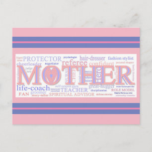 Muitas funções da mãe Cartão postal Blue Bea
