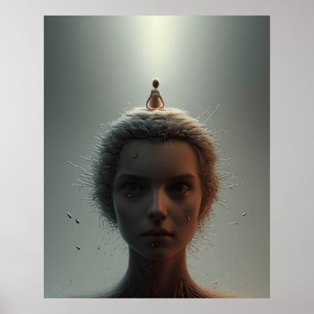 Muito abstrato poster com os seus pensamentos (Frente)