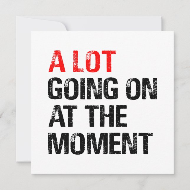 Muito acontecendo no momento (Frente)