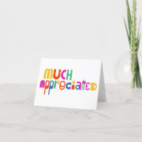 "Muito Apreciado" Obrigado Cartões