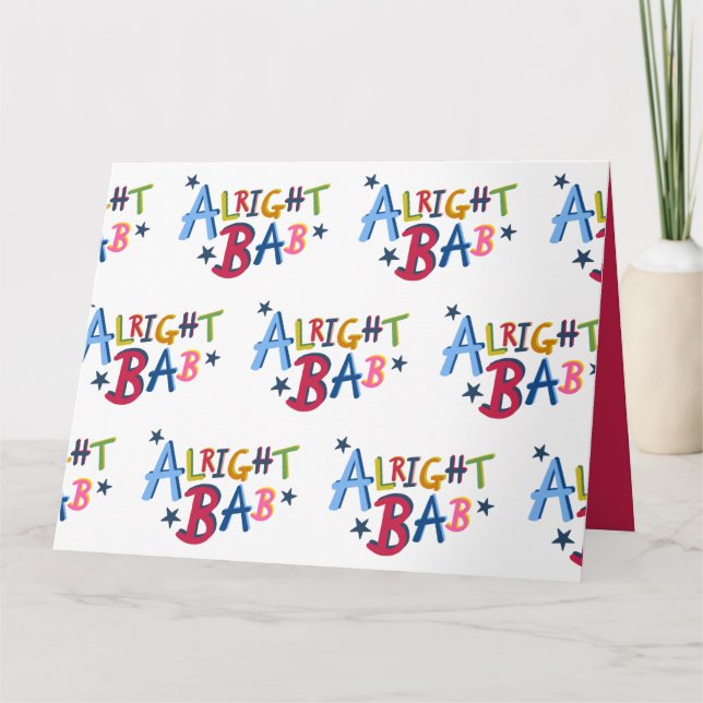 Muito bem, Bab Black Country Palavras, Cartão de S (Frente)