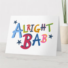 Muito bem, Bab Black Country Palavras, Cartão de S