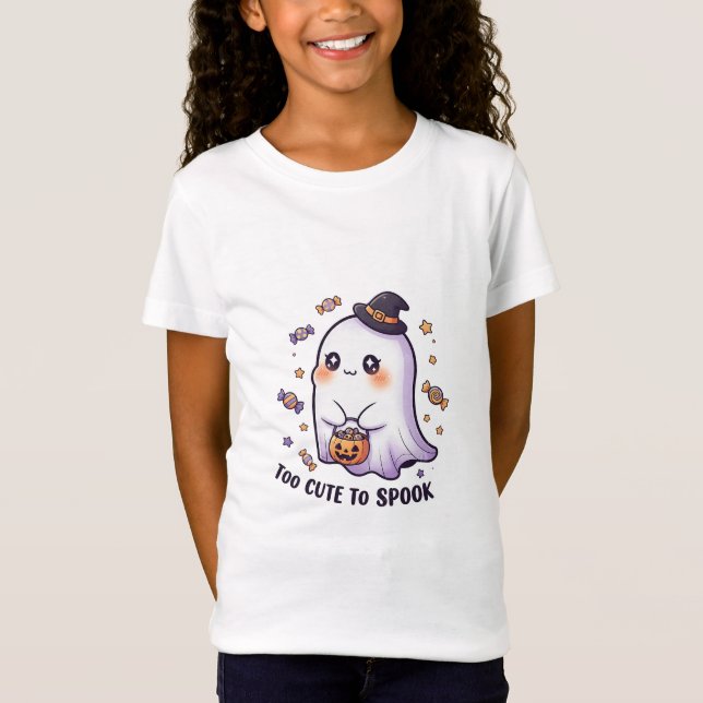 Muito Bonita Para Falar Camiseta Ghost Halloween (Frente)